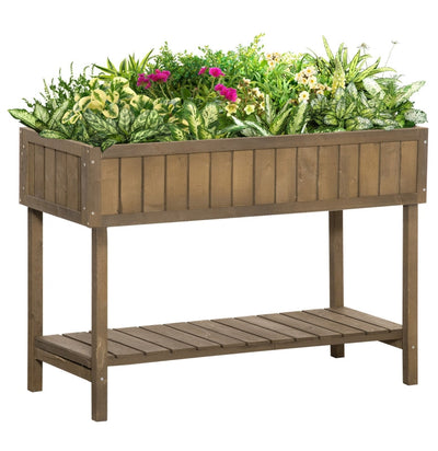 Wooden Herb Planter Raised Bed Container Garden Stand 8 Boxes