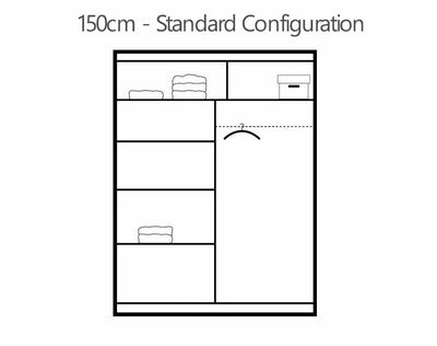 Chicago UK best Sliding Door Wardrobe- Black, White, Wenge, Walnut, Oak, Grey