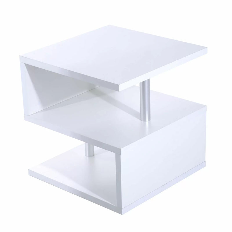 S-Shape Cube Side Table - Black or White