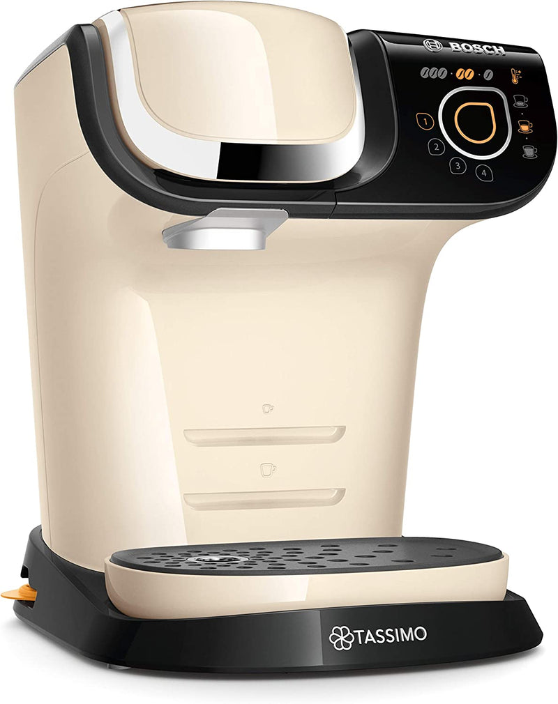 TASSIMO Bosch My Way 2 TAS6507GB Coffee Machine, 1500 Watt, 1.3 Litre - Cream