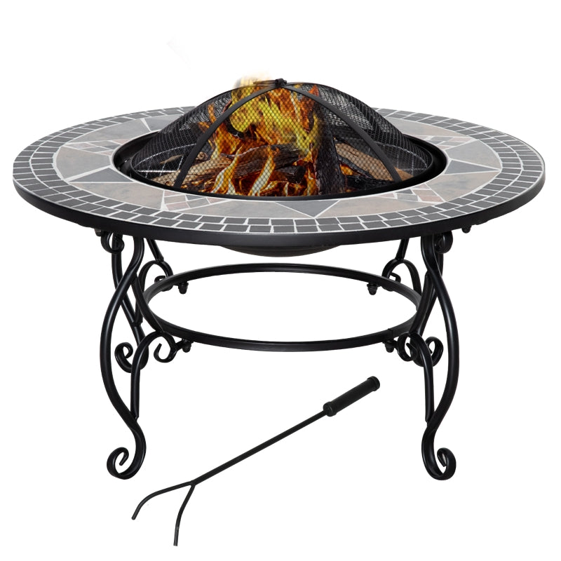 3-in-1 80cm Outdoor Fire Pit