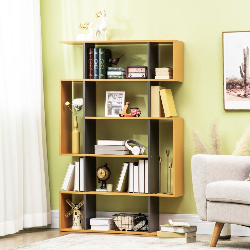 5-Tier Bookshelf, Modern Bookcase With 13 Open Shelves, Natural