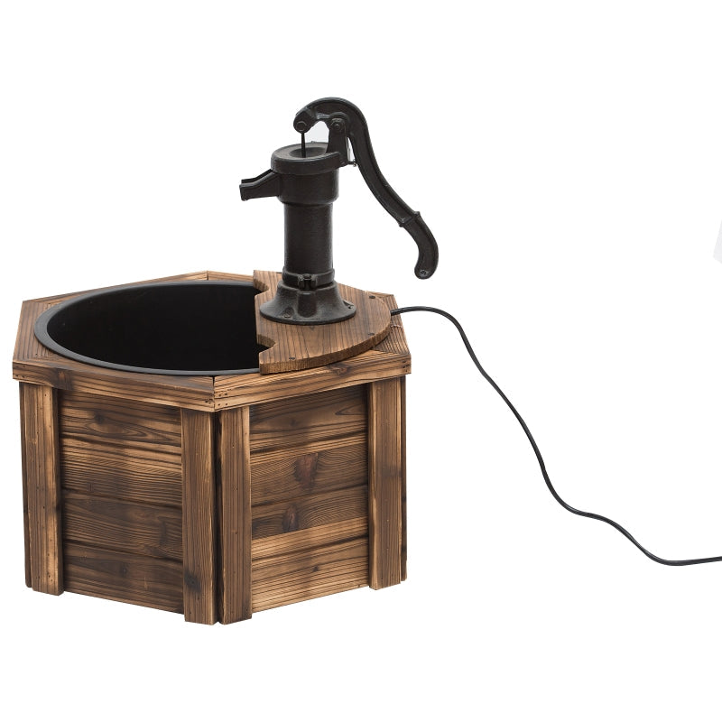 Wooden Electric Water Fountain Garden Ornament