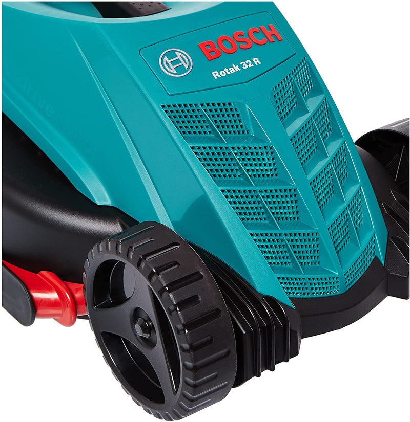 Bosch 0600885B70 Electric Lawnmower Rotak 32R (1200 W, cutting width: 32 cm, in carton packaging), Green