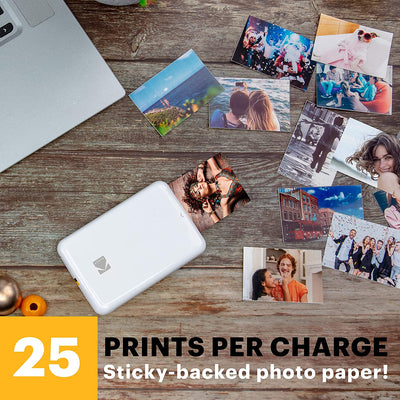 KODAK Step Instant Printer Bluetooth/NFC Wireless Photo Printer with ZINK Technology & KODAK App for iOS & Android Prints 2x3 Inch Sticky-Back Photos