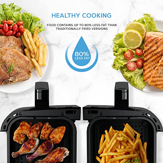 Air Fryer, 6L Electric Hot Air Fryers Extra Large Oven Nonstick Cooker for  Healthy Frying, 360 Degree Cycle Heating Smart Deep Airfryer Oven for