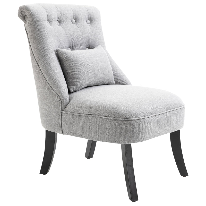 Fabric Single Sofa Dining Chair Tub Upholstered , Grey