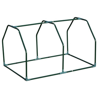 Mesh Cover Steel Frame Outdoor Garden Mini Greenhouse, 99x71x60 Cm - White