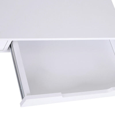 Scandinavian-Style Writing Desk, With Storage - White