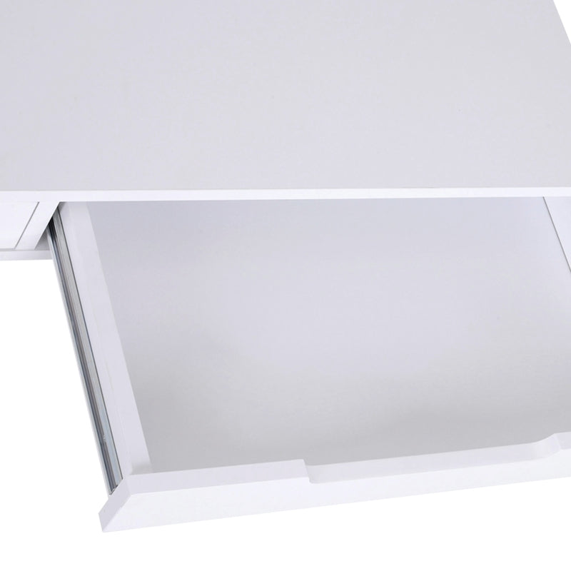 Scandinavian-Style Writing Desk, With Storage - White