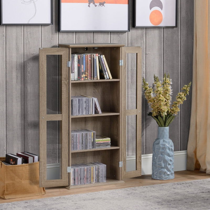 CD Cabinet - Holds Up To 100 CDs, Brown