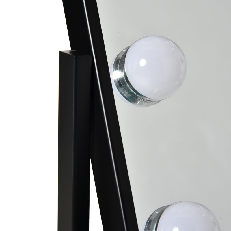 Hollywood Makeup Mirror With LED Lights, Black