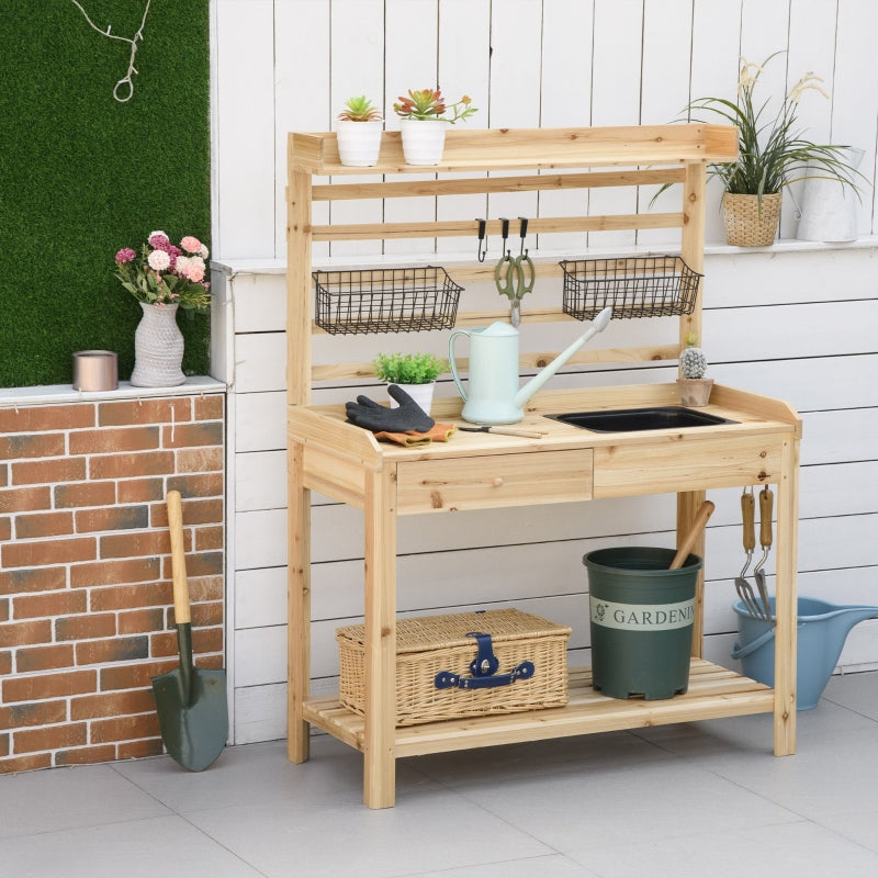 Potting Bench Table, Courtyards, Balcony