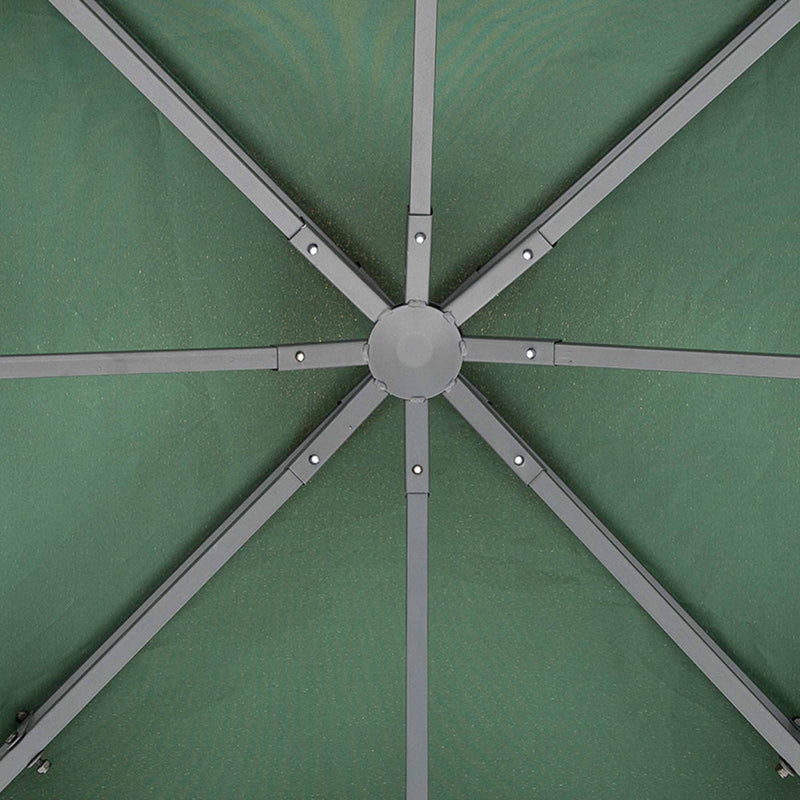 Outsunny 3 x 3 m Gazebo Top Cover Double Tier Canopy Replacement Pavilion Roof Dark Green