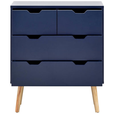 Nyborg Scandi Style 4 Drawers Chest of Drawer  Blue