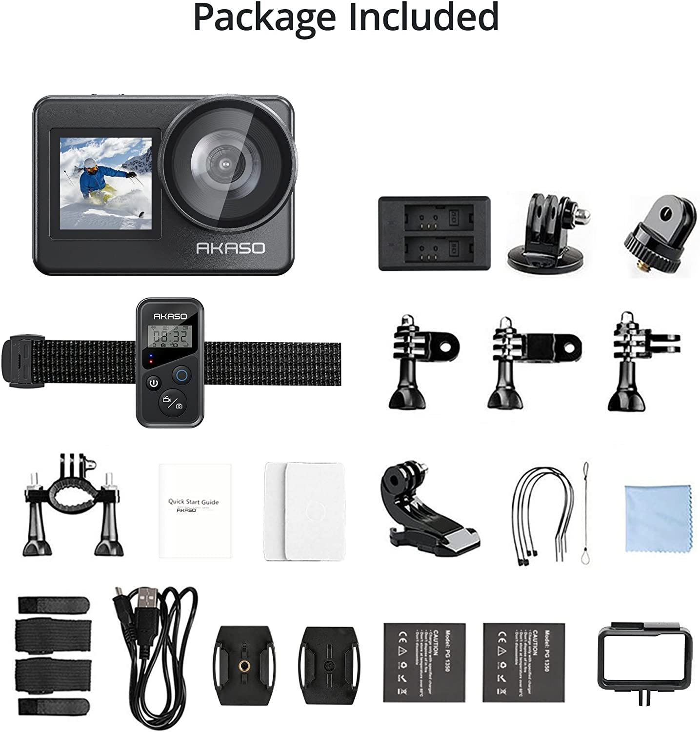  AKASO External Microphone Brave 7/ Brave 8/ Brave 6 Plus  Action Camera Only (Type-C Port) : Electronics