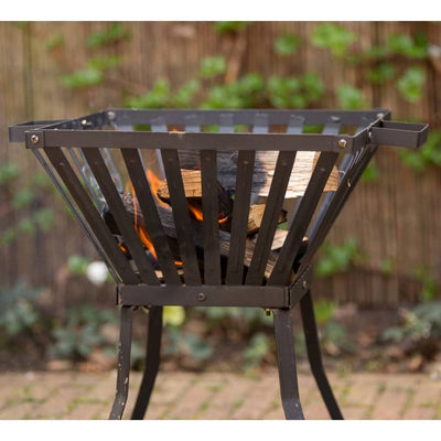 RedFire Fire Basket Denver Black Steel 39x39 cm 85015