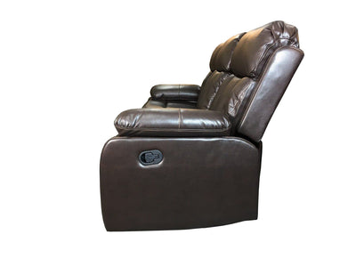 VANCOUVER Recliner 3 Seat Sofa in Leather Air - Chocolate