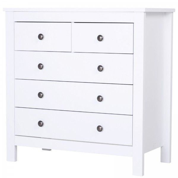 5-Drawer Storage Chest - White