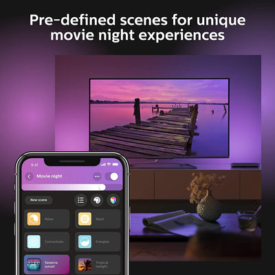 Philips Hue Play White and Colour Ambiance Smart Light Bar Single Pack Base Unit, Entertainment Lighting for TV & Gaming (Alexa, Google, Apple), White