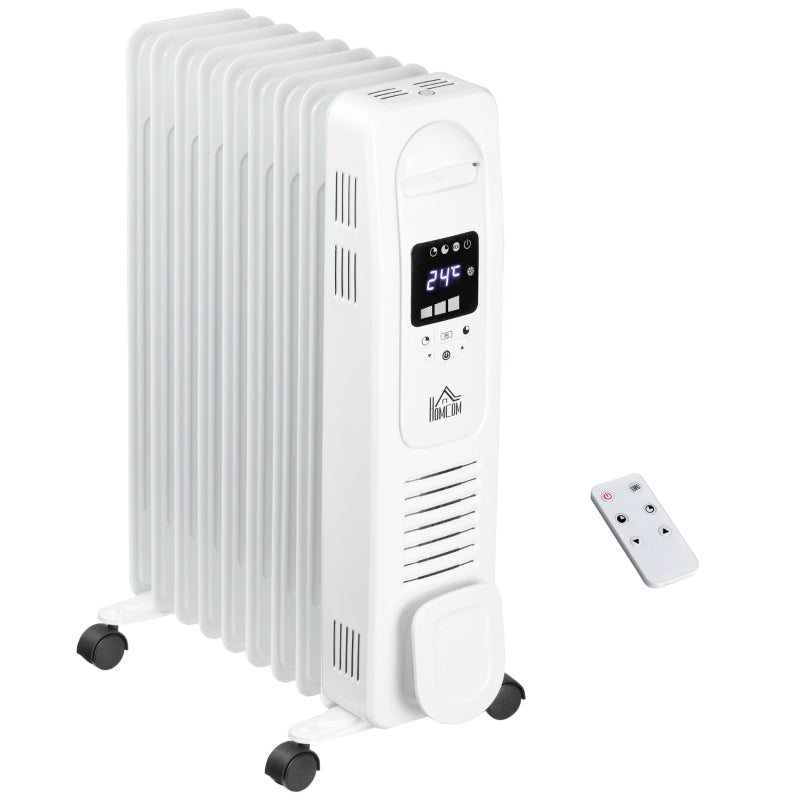 2180W Digital Oil Filled Radiator, White