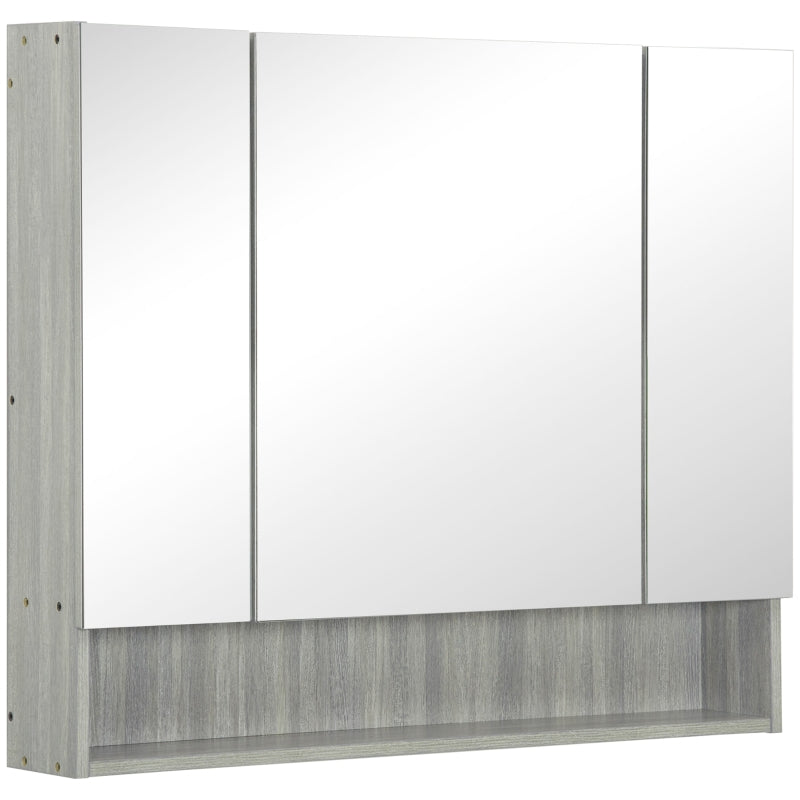 Bathroom Mirror Cabinet, Grey