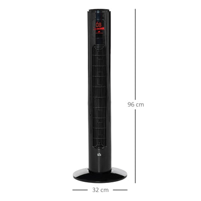 38'' Freestanding Tower Fan, Black