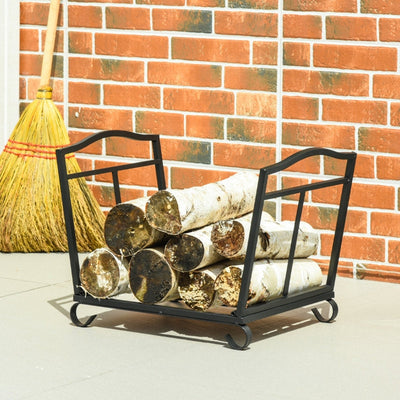 Foldable Firewood Log Rack Fireplace Holder