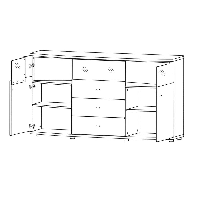 Delanes Sideboard Display Cabinet 160cm