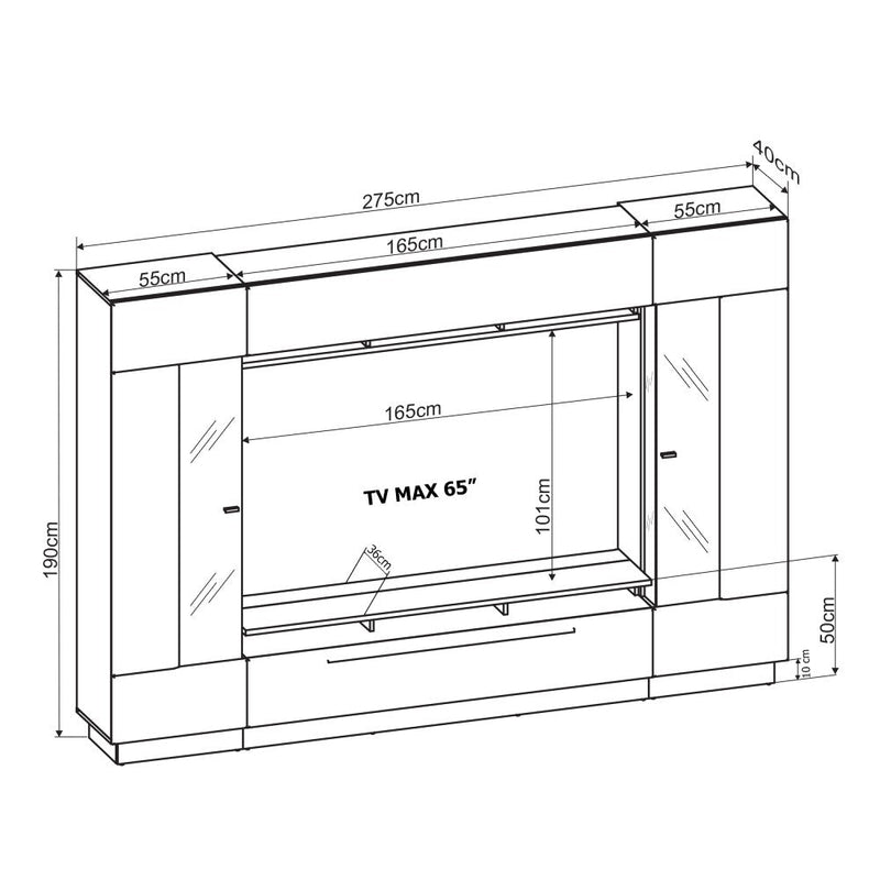 Sensis VAII Wall Entertainment Unit