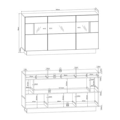 Driana Display Sideboard Cabinet