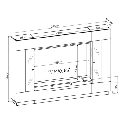 Denira VA03 Wall Entertainment Unit