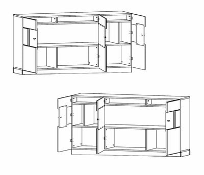 Nata 84 Display Sideboard Cabinet