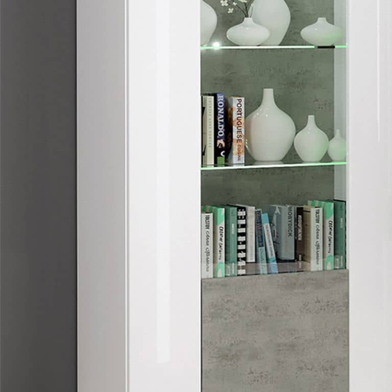 Rondo Tall Display Cabinet 10 [Concrete Grey]