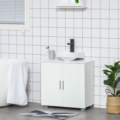 Pedestal Under Sink Cabinet, White