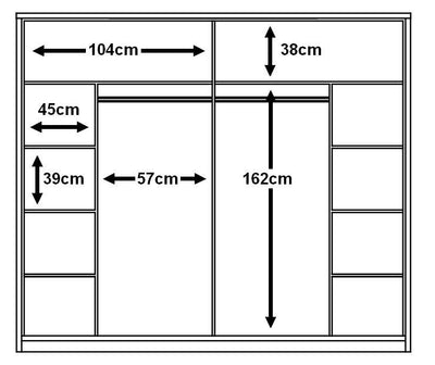 Arti 14 - Armario de 2 puertas correderas de 220 cm