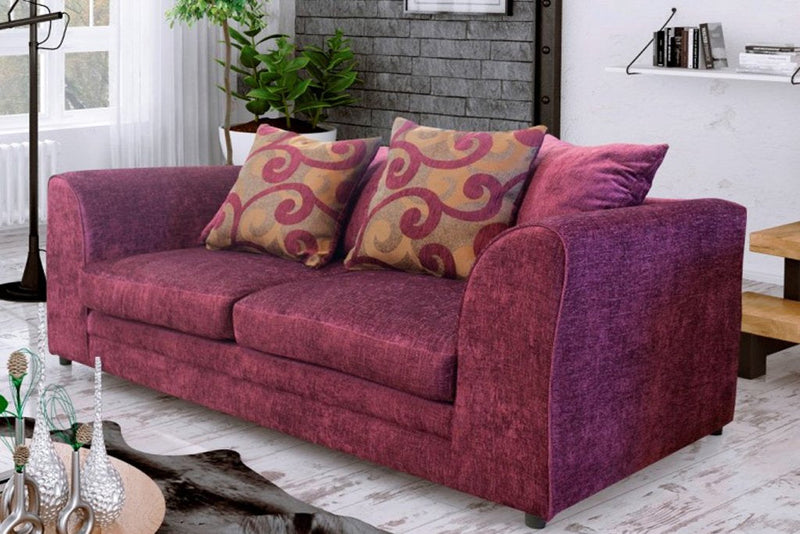 Zina 3 Seater Chenille Fabric Sofa Set