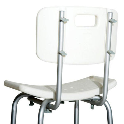 Adjustable Non-Slip Shower And Bath Chair, 55Wx50.6Dx67.5-85.5H Cm - Cream White