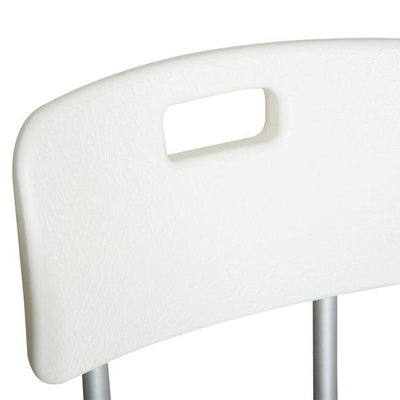 Adjustable Non-Slip Shower And Bath Chair, 55Wx50.6Dx67.5-85.5H Cm - Cream White