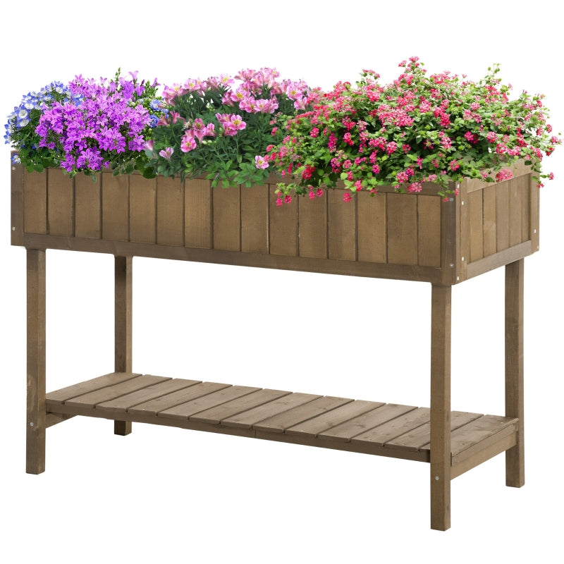 Wooden Herb Planter Raised Bed Container Garden Stand 8 Boxes