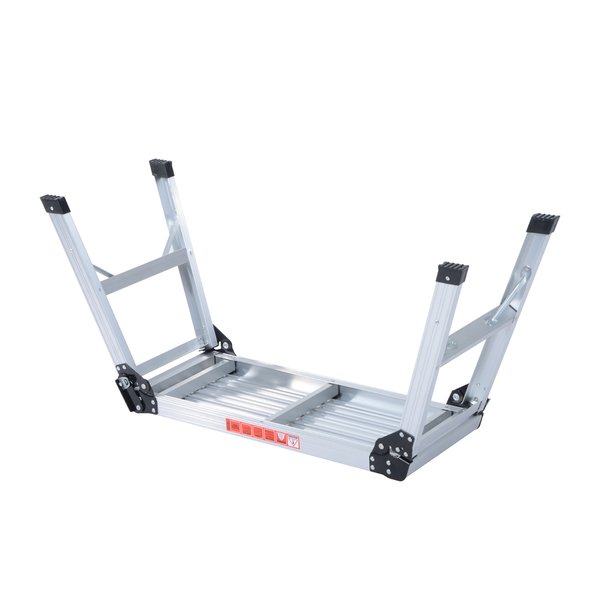 Aluminum Folding Step Up Ladder Bench - Silver