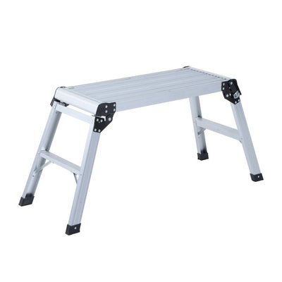 Aluminum Folding Step Up Ladder Bench - Silver