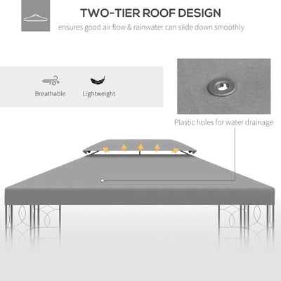 Gazebo Canopy Replacement Cover- (TOP ONLY)