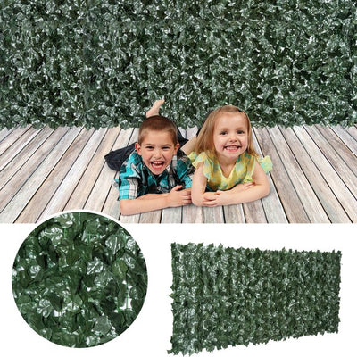 Artificial Leaf Screen Panel, 2.4x1 M - Dark Green