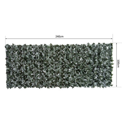 Artificial Leaf Screen Panel, 2.4x1 M - Dark Green