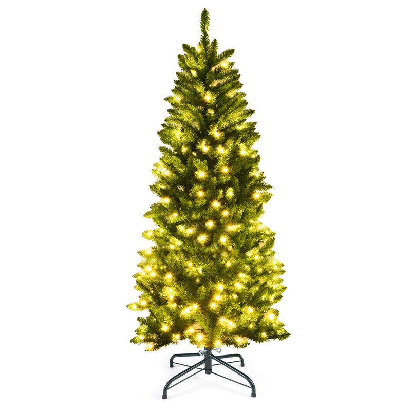 Artificial Pencil Christmas Tree with 250 Warm White UL-listed Lights-5FT