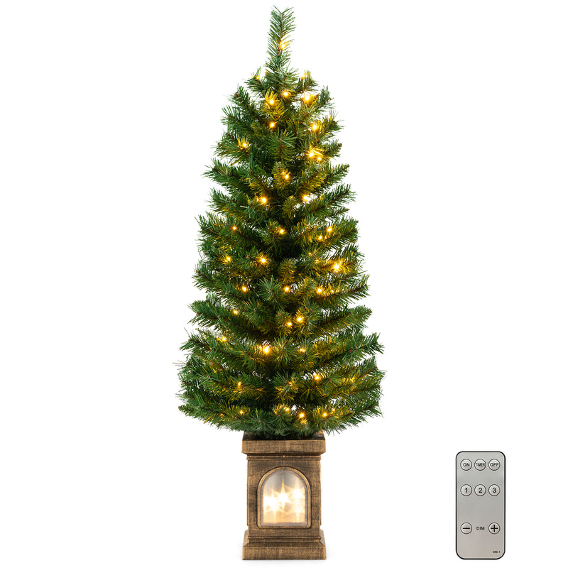 Árbol de Navidad de 120 cm con 160 ramas y 100 luces LED