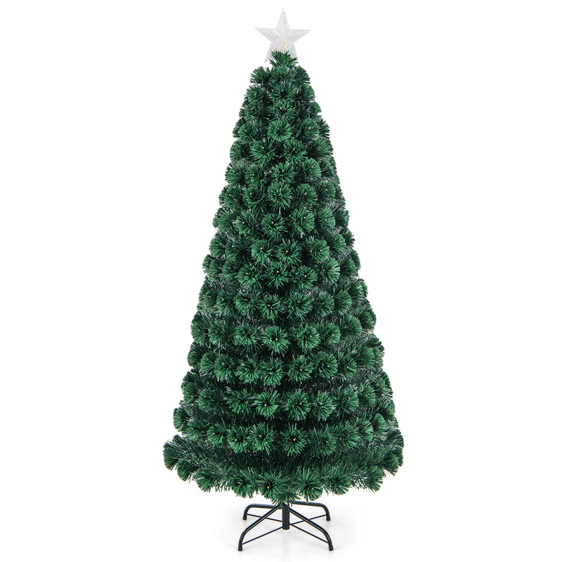 Árbol de Navidad de 150 CM/180 CM con puntas de ramas de PVC y luces LED - 180 cm