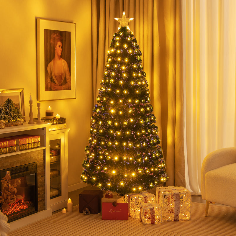 Árbol de Navidad de 150 CM/180 CM con puntas de ramas de PVC y luces LED - 180 cm