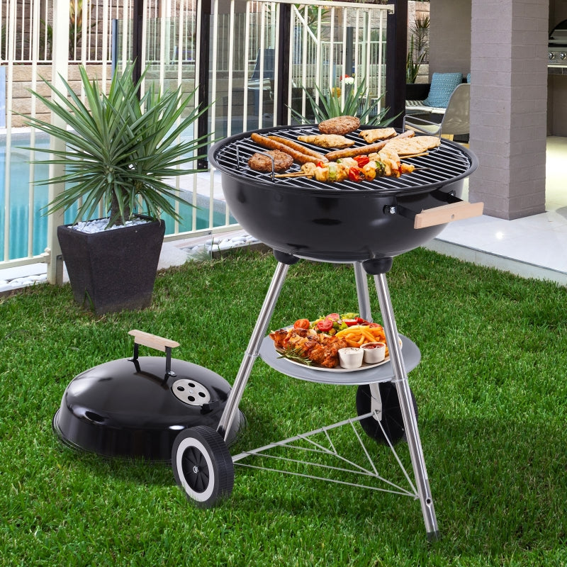 Portable Round Kettle Charcoal Grill BBQ Smoker